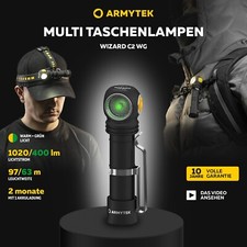 Torcia frontale Armytek Wizard C2 WG luce calda 1020 lm 97 m torcia LED luminosa