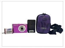 Fotocamera digitale Samsung L201 rosa compatta 10,2 MP 3x zoom ottico + custodia