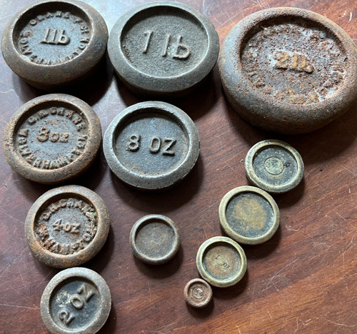 Cast iron brass weights - cast,