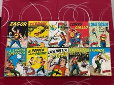 LOTTO FUMETTI ZAGOR DAL N°1 AL N°10 COLLANA ZENITH RISTAMPE BONELLI CEPIM 1970
