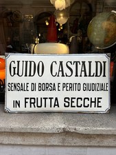 Vecchia targa smaltata - smaltata, bombata