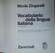 Zingarelli VOCABOLARIO DELLA