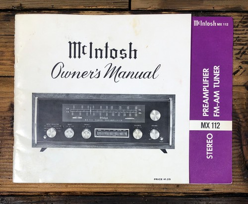 Mcintosh 112 - mcintosh, mx-112