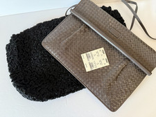 Vtg FENDI S.A.S. Woven Leather