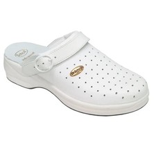 SCHOLL NEW BONUS ZOCCOLI IN PELLE TRAFORATA BIANCO MIS. 36 + OFFERTA ULTIMO PAIO