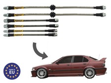 6 Tubi Freno Aeronautici Treccia BMW Serie 3 E36 316 318 320 323 325 328 M3