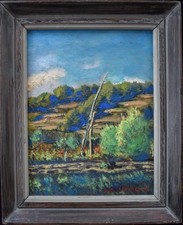 Dipinto olio francese 1945
