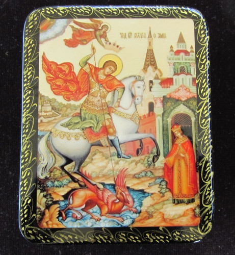 Scatola lacca russa san - russa,