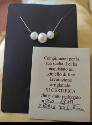 Collier oro bianco kt - collier, 18