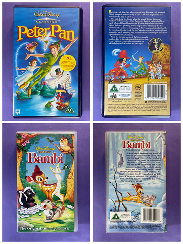 Peter pan bambi vhs - peter, 2x