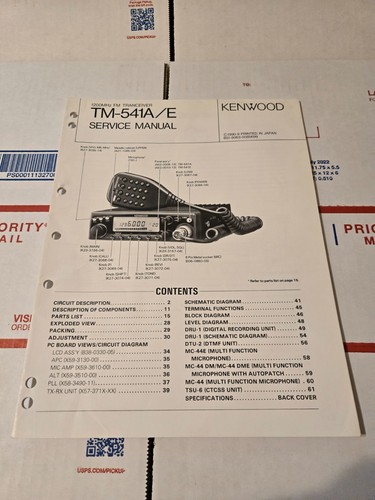 Kenwood 541a manuale di - tm-541a/e,