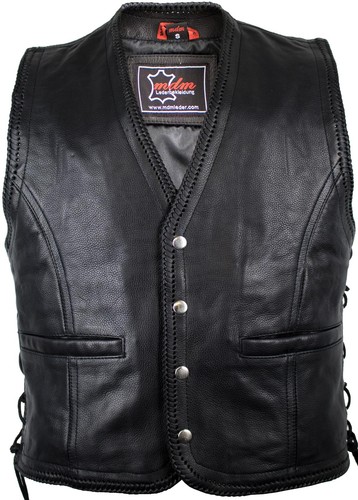 Gilet moto uomo vera pelle - gilet,