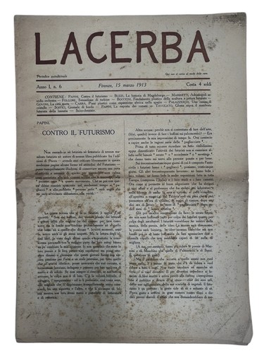 Lacerba anno 6 1913 - -,