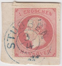 Hannover n.23 con raro K2 Stubben su carta intestata