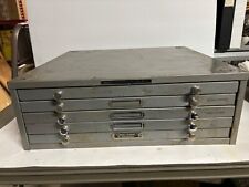 Cassettiera vintage in metallo con 5 cassetti per dentista Dentsply