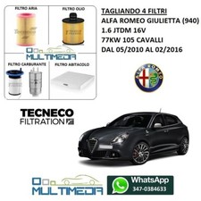 KIT TAGLIANDO 4 FILTRI ALFA