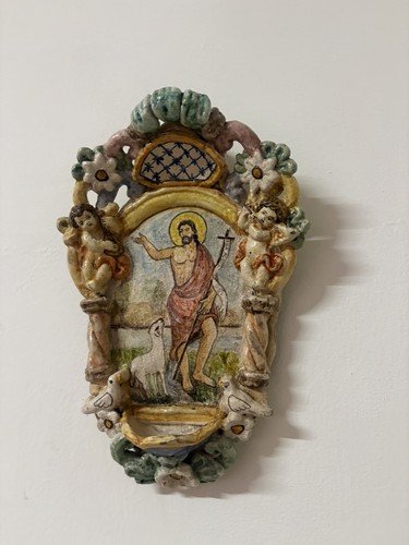 Acquasantiera gesu con agnello - acquasantiera,