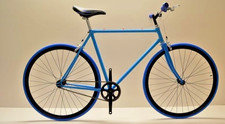 Bici fixed single speed 28 blu personalizzabile