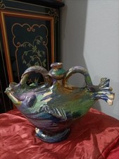 Ceramica Seminara CONDURSO Orciolo VASO MASCHERA APOTROPAICA  CALTAGIRONE VIETRI