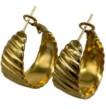 ORECCHINI CERCHIO FASCIA LARGA