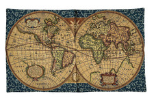 Tapestry Italy Old World Map