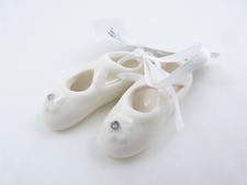 BOMBONIERA SCARPETTE SCARPE BALLERINA PORCELLANA CRESIMA COMUNIONE BATTESIMO 