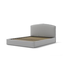 LETTO MATRIMONIALE CONTENITORE "MOON" IN ECOPELLE GRIGIO 160X190 CM