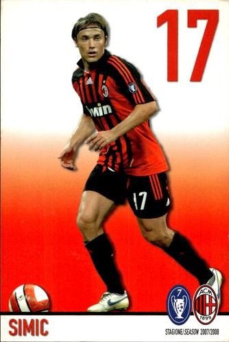 Cartolina calcistica milan - calcistica, ac