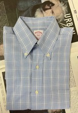 CAMICIA UOMO BROOKS BROTHERS tg.  15-34 BLU BIANCO - NUOVA