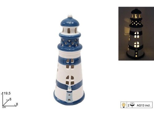 Faro decorativo ceramica led - ceramica,