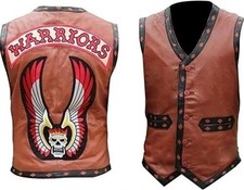 Giubbotto/giacca in vera pelle The Warriors Movie giacca costume motociclista