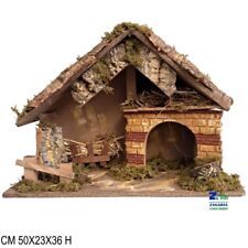 CAPANNA VUOTA SCENARIO AMBIENTAZIONE PER PRESEPE NATALIZIO SU BASE ART. 07298