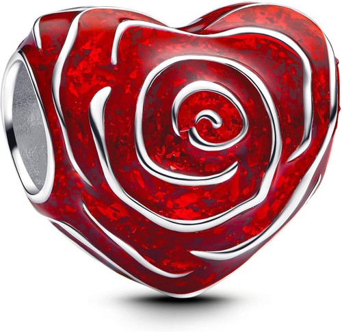 Charm pandora rosa cuore - charm,