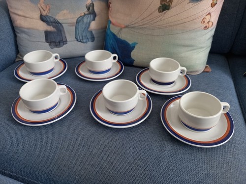 Vintage set tazze piattini - tazze, 6