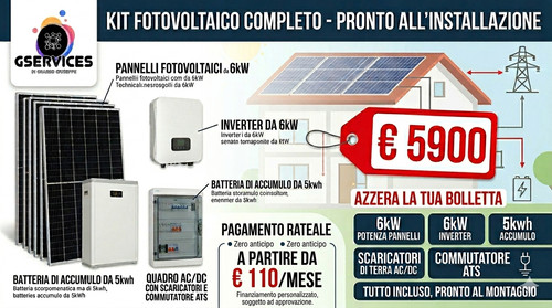 Kit fotovoltaico 6kw - kit,