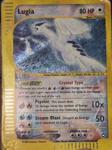 Carta pokemon lugia - carta,