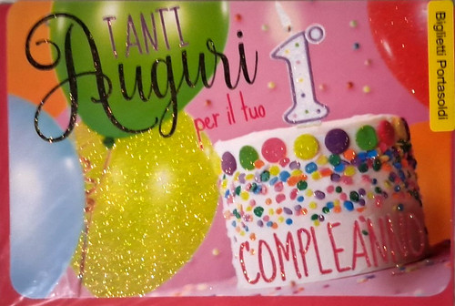 Primo compleanno biglietto - primo, di