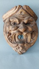 Antica scultura MASCHERONE ANTROPOMORFO della fine dell'800