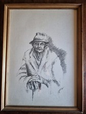 Quadro Litografia di Azzinari 1975 Stampa con vetro