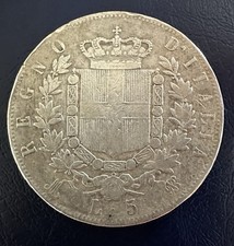 Vittorio Emanuele II Re d'Italia (1861-1878) - Scudo 5 Lire 1874 - Argento