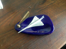 RARO OGGETTO DA SCRIVANIA PORTAPENNA  ANNI '50 IN CERAMICA E METALLO