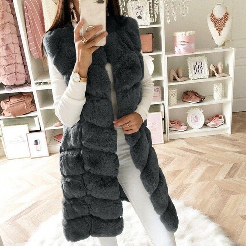 Gilet lungo pelliccia