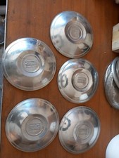 5 BORCHIE COPPE RUOTA FIAT 600 ALLUMINIO QUASI NOS COME NUOVE FONDO DI MAGAZZINO