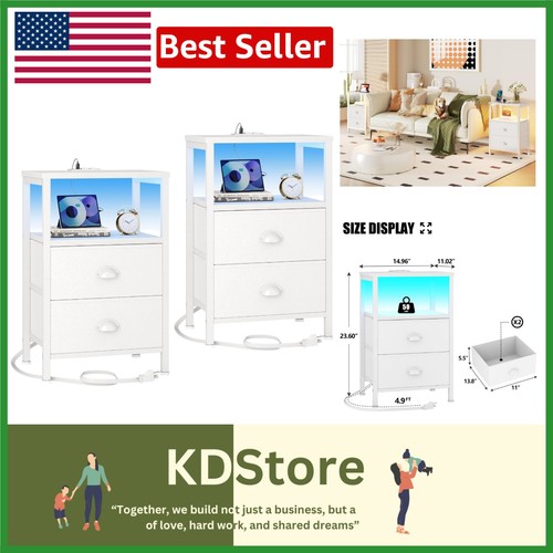 Chic white night stands - white,