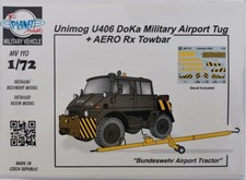 MW22 PLANET MODELS MV110 UNIMOG U406DOKA RIMORCHIATORE AEROPORTO MILITARE+AER KIT RESINA 1/72