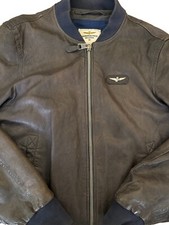 GIUBBOTTO UOMO IN PELLE NAPPA AERONAUTICA MILITARE TAGLIA 54