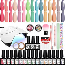 Kit Semipermanente Unghie, 15 Coloris Kit Unghie Semipermanente Completo Con U V