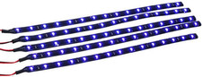 5 X Blu 12V Striscia Luminosa Sottoscocca Impermeabile Flessibile 15 LED 30 Cent