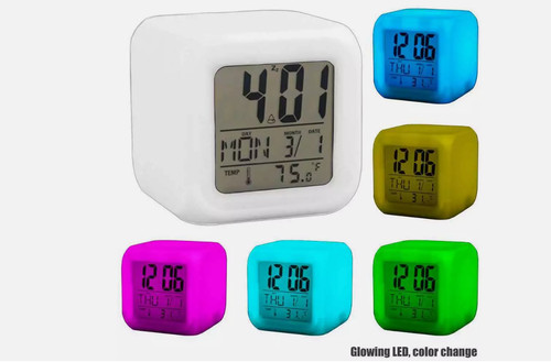 Cubo led orologio - orologio, sveglia