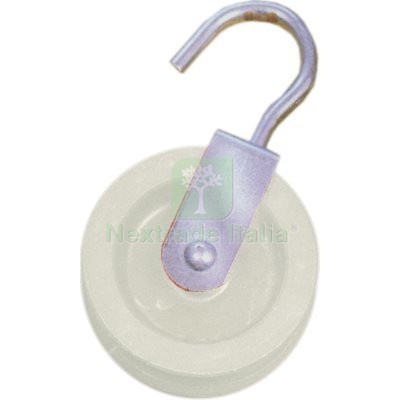 12pz carrucola nylon gancio - carrucola, +